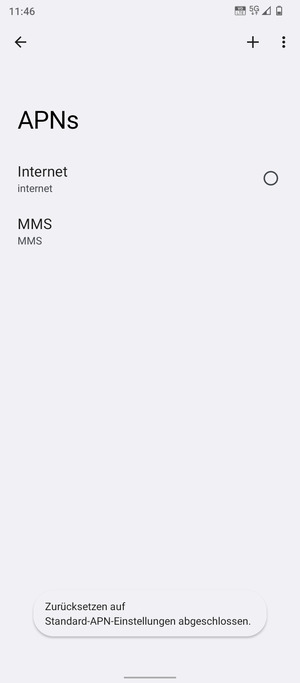 Wählen Sie Neuer APN