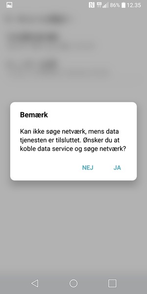Vælg JA