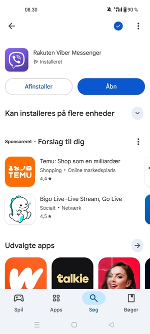 Vælg Åbn