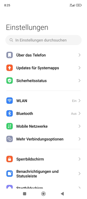 Wählen Sie Mobile Netzwerke