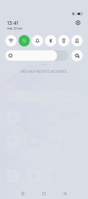 Deslice hacia abajo el menú superior de nuevo