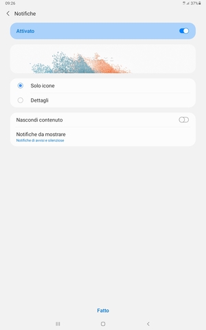 Seleziona le opzioni preferita e poi Fatto