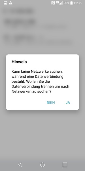 Wählen Sie JA