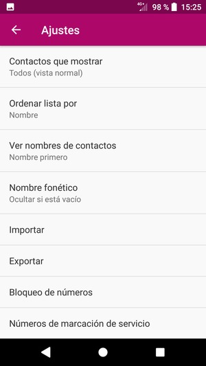 Desplácese y seleccione Importar