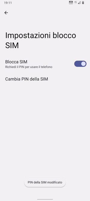 Il tuo PIN della SIM è stato modificato