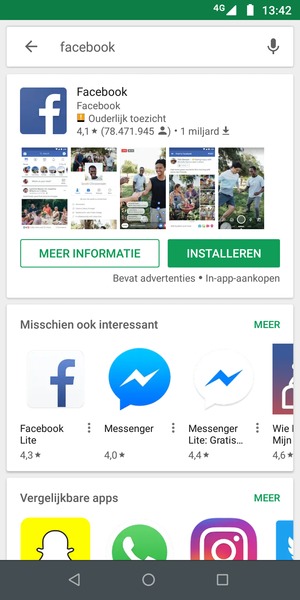 Selecteer de app