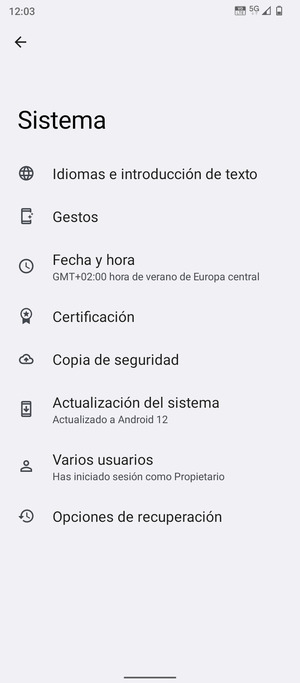 Seleccione Copia de seguridad