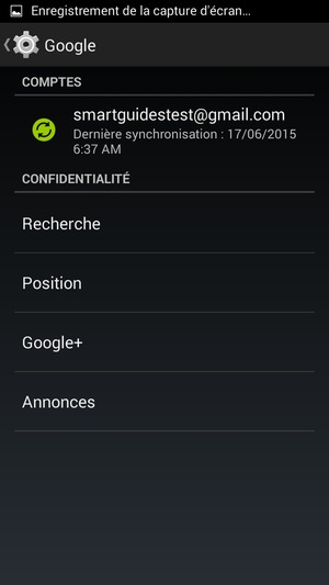 Sélectionnez votre compte