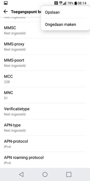 Selecteer Opslaan