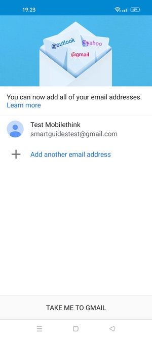 Select TAKE ME TO GMAIL