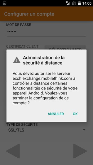 Sélectionnez OK