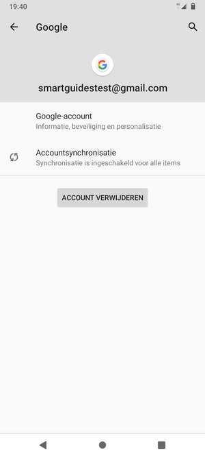 Selecteer Accountsynchronisatie