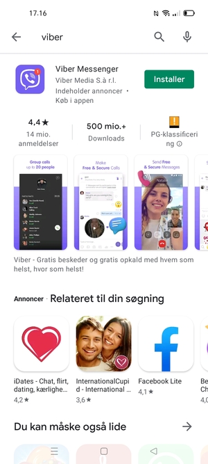 Vælg appen