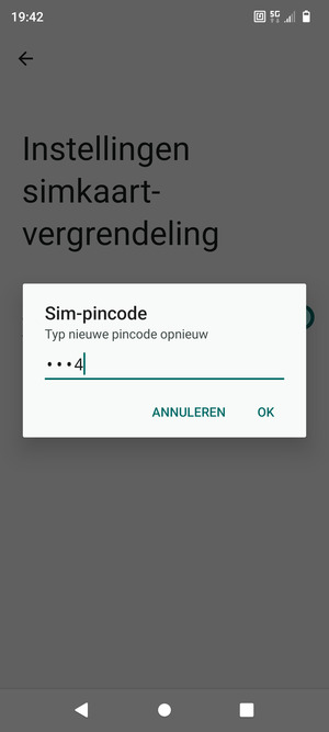Bevestig uw nieuwe sim-pincode en selecteer OK