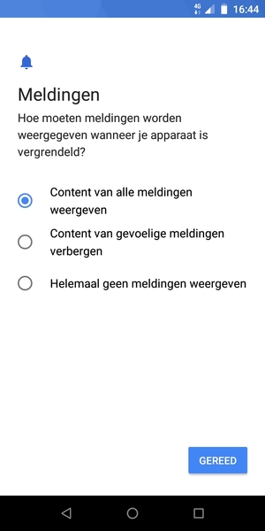 Selecteer uw voorkeursoptie en selecteer GEREED