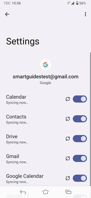 Your information will be synchronised