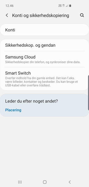 Vælg Sikkerhedskop. og gendan