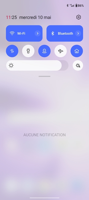 Déroulez à nouveau le menu du haut