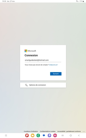 Saisissez votre adresse Hotmail et sélectionnez Suivant
