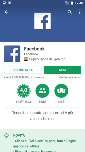 Seleziona APRI