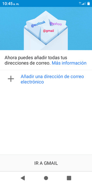 Seleccione Añadir una dirección de correo electrónico