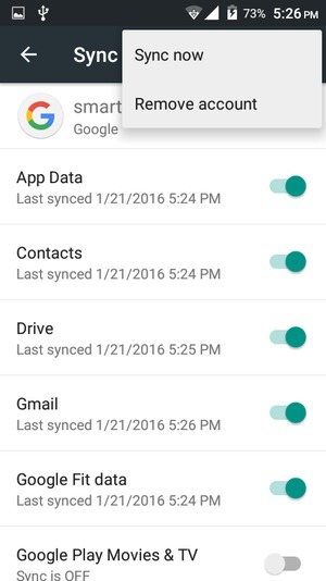 Select Sync now