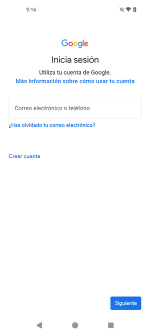 Introduzca su dirección de Gmail y seleccione Siguiente