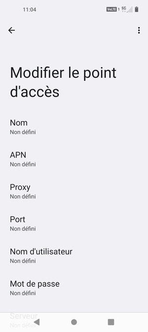 Saisissez les informations MMS