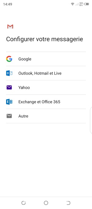 Sélectionnez Google
