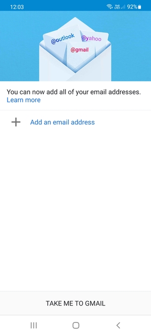 Select Add an email address