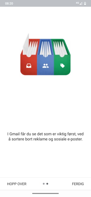 Velg FERDIG