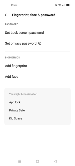 Select Set Lock screen password