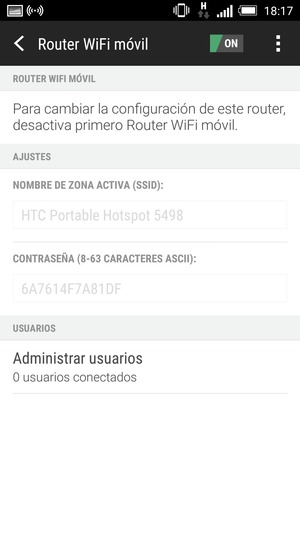 El teléfono ha sido configurado para su uso como módem