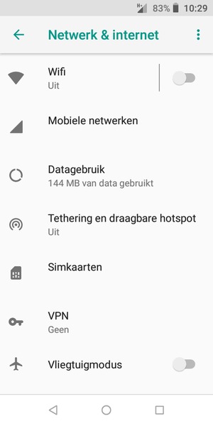 Selecteer Mobiele netwerken