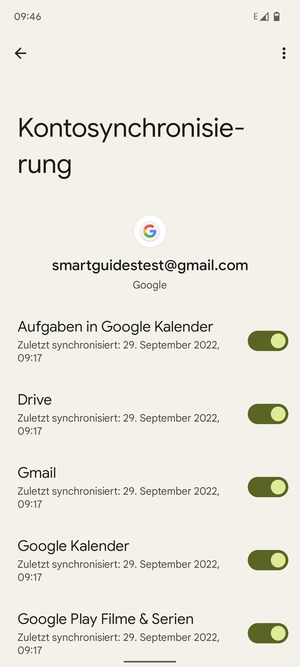 Wählen Sie die Menü-Taste