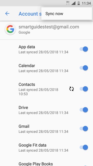 Select Sync now