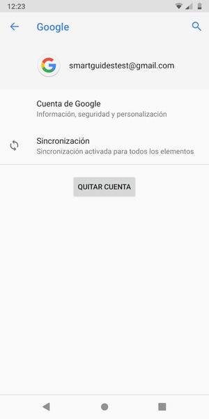 Seleccione Sincronización