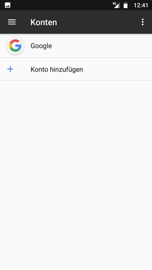 Wählen Sie Google