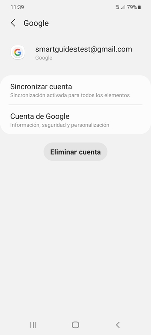 Seleccione Sincronizar cuenta