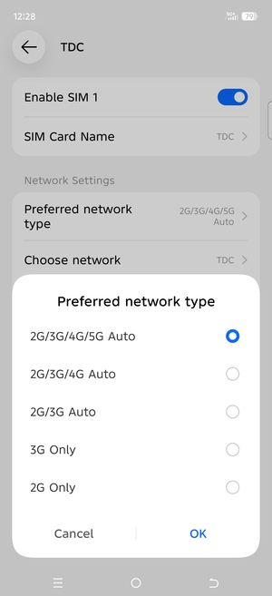 Select your preferred option and select OK