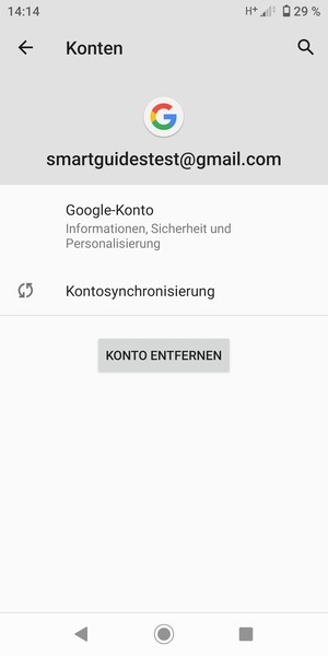 Wählen Sie Kontosynchronisierung