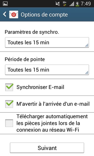 Sélectionnez Suivant