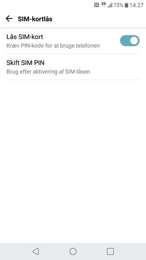 Vælg Skift SIM PIN