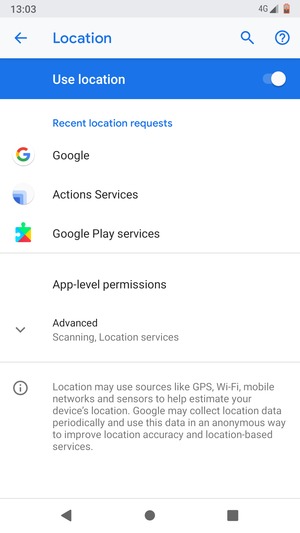 Turn off Location