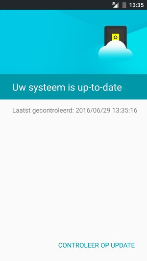 Selecteer CONTROLEER OP UPDATE