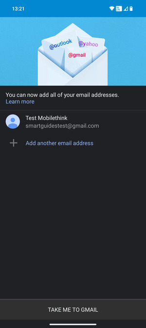 Select TAKE ME TO GMAIL