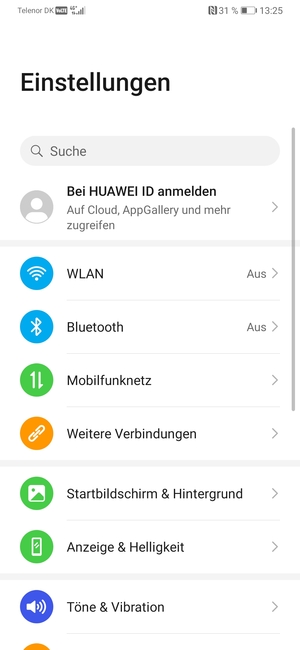 Wählen Sie Mobilfunknetz