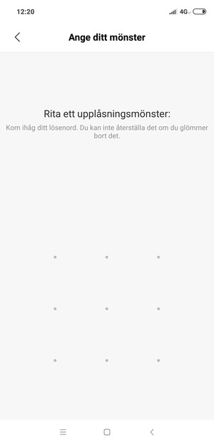 Rita ett upplåsningsmönster