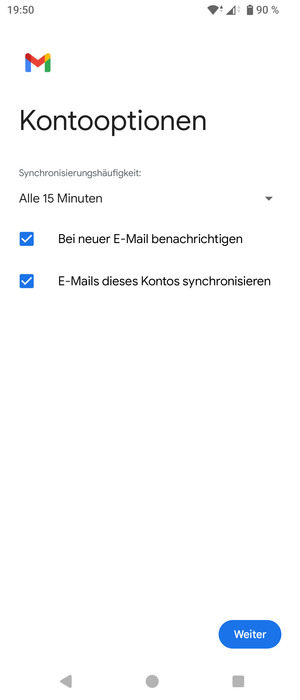 Wählen Sie Weiter