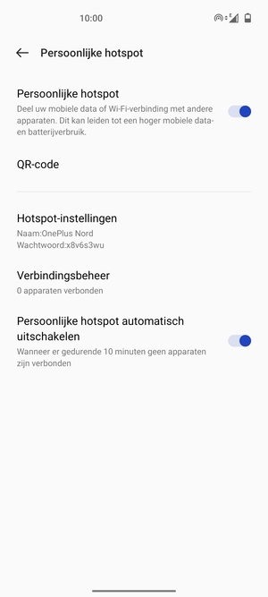 Uw telefoon is nu geïnstalleerd voor gebruik als modem